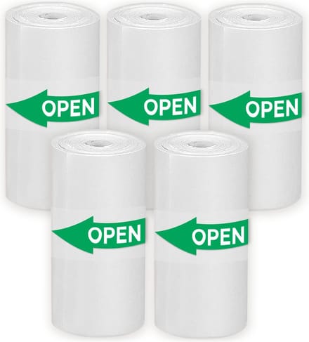 Renos® 5 Rollen Sticker Pocket Printer Papier - Voor Mini Printer - Thermisch Papier Mini Printer - Printbaar Stickerpapier