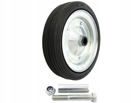 Metaal-rubber wiel 250mm voor transportkar - 200kg belastbaar