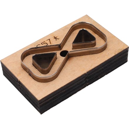 Leer Stansmes Hoge Hardheid Scherpe Herbruikbare Leer Stansvorm met Houten Basis voor beige