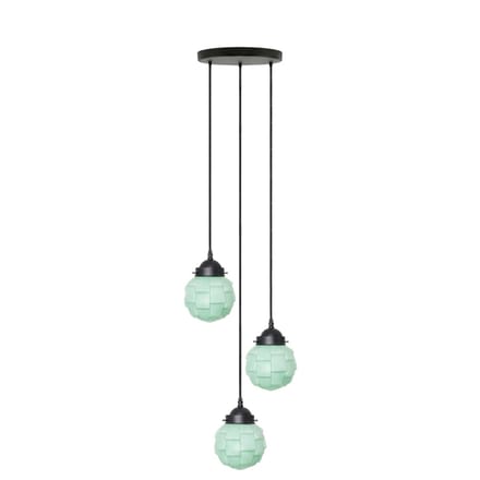 3 lichts hanglamp Bretagne Mint - Art Deco Trade