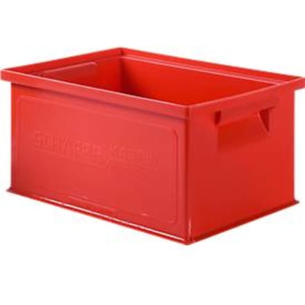Stapelbak 14/6-3 - polypropeen - met handgreep - L 310 x B  210 x H 145mm - 7L - rood
