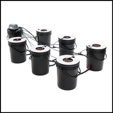 Hydroponicsysteem 7 Buckets – DWC Indoor Tuin – 20 Liter – Luchtpomp Inclusief – Snelgroeiend en Efficiënt