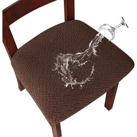 Waterdichte Anti-vuil stoelkussenhoes Elastische Stoelhoes Eenvoudig Zacht Comfortabele Stoelzitting beschermhoes 1pc black