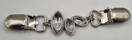 Frutsels by Es - vestclip - vestsluiting - zilverkleurig - kristal