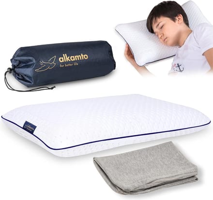 Ergonomisch kinderhoofdkussen - traagschuim - plat kinderkussen - voor kinderen vanaf 2 jaar - 50 x 32 cm