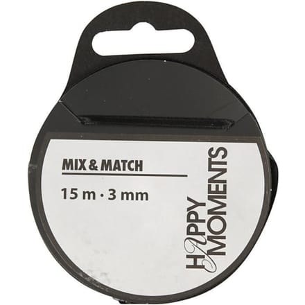 Creativ Company - Satin ribbon Black 15m