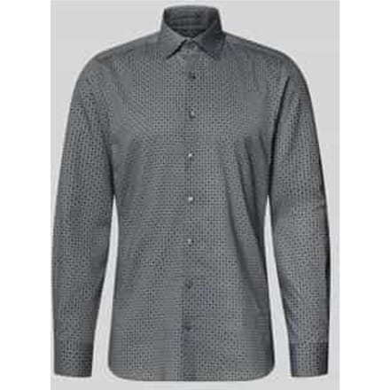 Slim fit zakelijk overhemd van katoen met Kentkraag