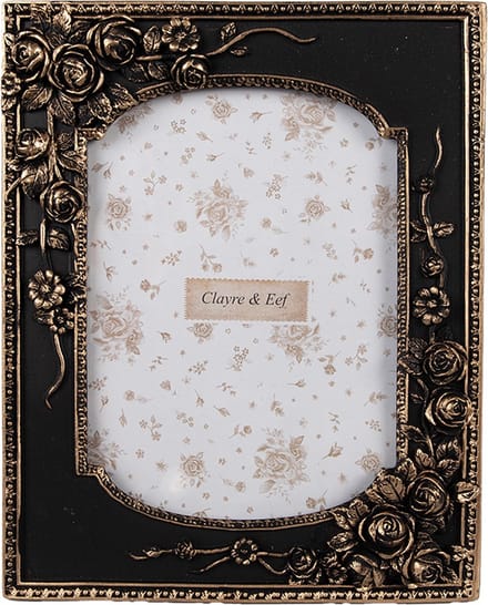 Clayre & Eef Fotolijst 13x18 cm Zwart Kunststof