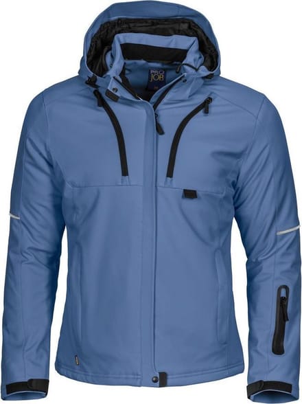 ProJob 3413 DAMES GEVOERDE SOFTSHELL JAS 643413 - Hemelsblauw - M