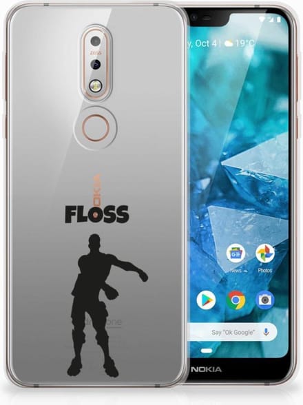 Nokia 7.1 Telefoonhoesje met Naam Floss