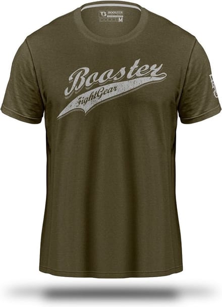 Booster Vintage Slugger T-shirt Olijfgroen - S