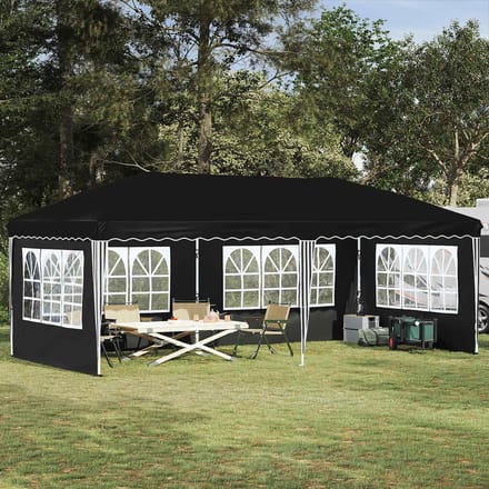 vidaXL - Pop-up - Feesttent - 574 - x - 289 - x - 245 - cm - Zwart
