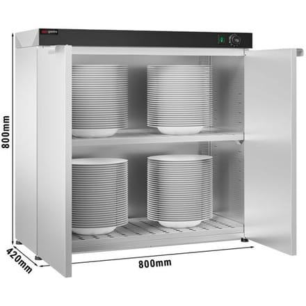 GGM Gastro Tellerwärmer - beheizt - 1,5 kW - 120 Teller Zilver