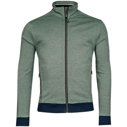 Baileys Vest Sweat Cardigan Zip Two-Tone Jacquard Interlock Pastel Groen / male