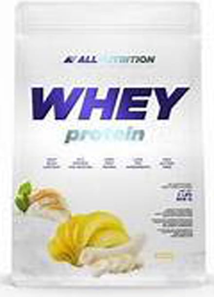 AllNutrition | Whey protein | Banana| 908gr 30 servings | Eiwitshake | Proteïne shake | Eiwitten | Whey Proteïne | Supplement | Concentraat | Nutriworld