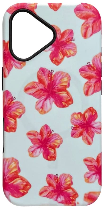 Cityhoesje-Pastel Watercolor Magnetic Magsafe Case - iPhone 17 - Hibiscus