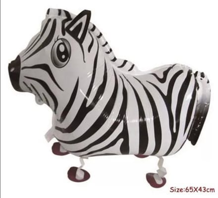 wandelende ballon airwalker zebra
