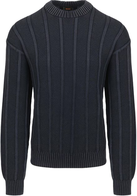 BOSS Trui Kaktus Navy - Maat L - Heren - Pullovers