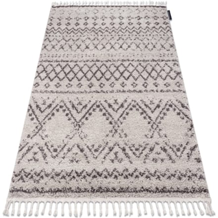Kleden Rugsx Tapijt BERBER RABAT G0526 crème / bruinrand 200x290 cm