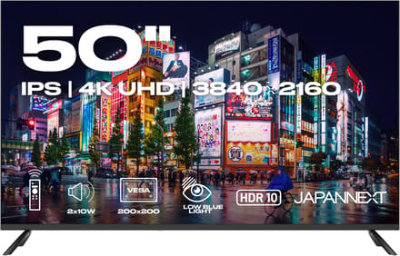 JAPANNEXT Monitor Groot Formaat 50" IPS 4K UHD (3840x2160) | JN-i50U
