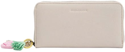 FREDsBRUDER Leren Portemonnee Take A Smile Ziparound Wallet Marshmallow Crème