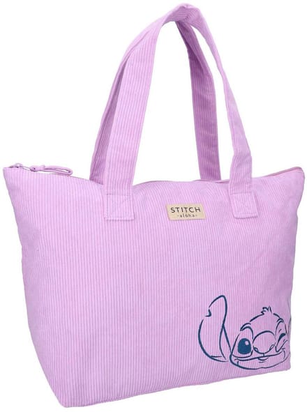 Disney Lilo & Stitch Obsessed Shopper - 32 x 48 x 14 cm - Corduroy - Paars - Stitch