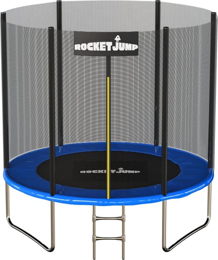 RocketJump TX83 Trampoline - Inclusief ladder en veiligheidsnet - Trampoline 183 cm - Blauw