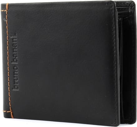 bruno banani Leren Portemonnee Arizona Wallet Quer Black Zwart