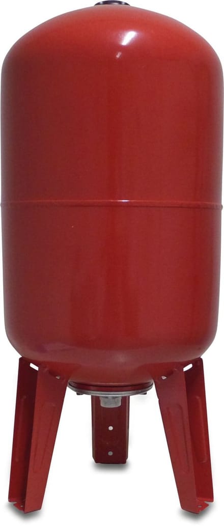 Varem Hydrofoorketel staal poedercoating 1" buitendraad 10bar rood 100ltr WRAS type verticaal