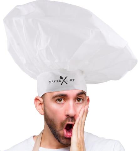 Koksmuts Master Chef XL wit