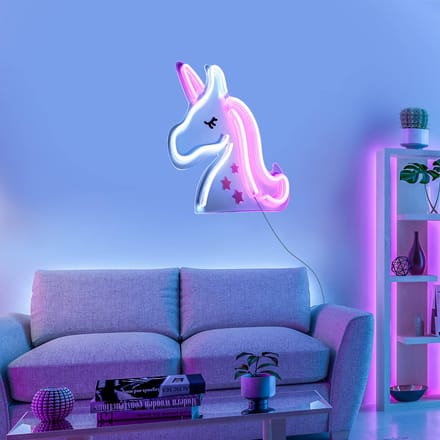 JUST LIGHT. GmbH LED wandlamp Neon Unicorn, USB