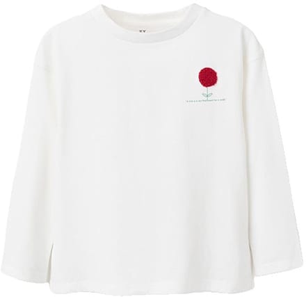 Zippy 3107365401 T-shirt Met Lange Mouwen Wit 6-7 Years Meisje