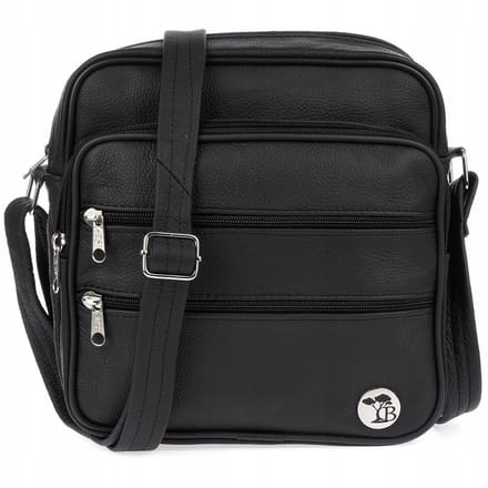 Beltimore® Essentials - Grote Heren Schoudertas - Messenger Bag - Echt Leder - Zwart