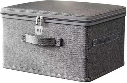 Afsluitbare opbergkist met cijferslot voor waardevolle spullen