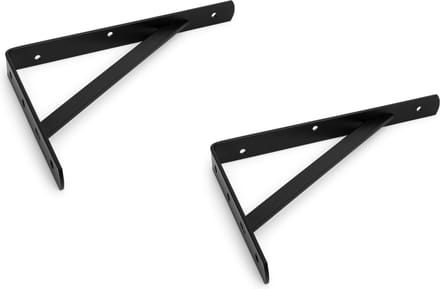Plankdrager - staal - zwart - 39 x 27 cm - 300 kg - planksteun