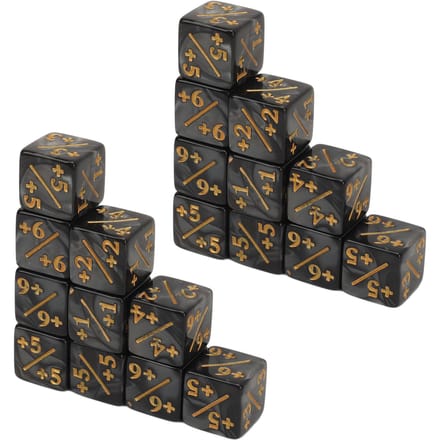 20 STUKS 6-zijdige Nummer Dobbelstenen Set Zwart Lichtgewicht Slagvastheid 16mm Nummer Dobbelstenen voor Bordspellen black