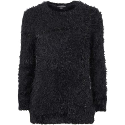 John Varvatos Felix Ls Teddy Hidden Jv Crew Black Größe: M | Pullover Outlet | Herren | Schwarz