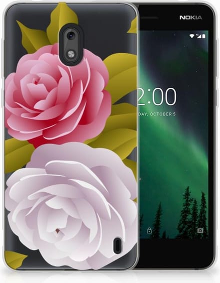 Back Cover voor Nokia 2 TPU Case Roses
