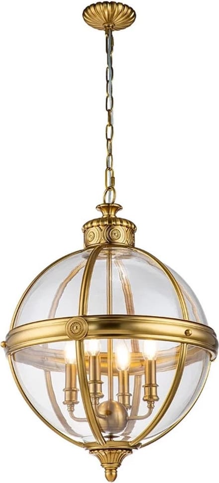 Feiss LED Kroonluchter | 4X E14 Max 60W | Dimbaar | Burnished Brass