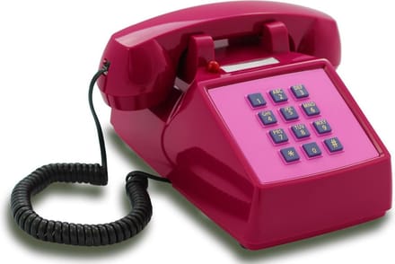 Opis Push-Me-Fon - Retro telefoon - Roze