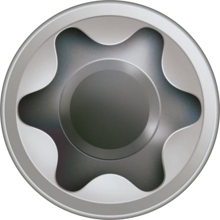 SPAX 538000601003 Terrasschroef, Cilinderkop, 6 x 100, Fixeerschroefdraad, T-STAR plus T25 - blank - 100 stuks