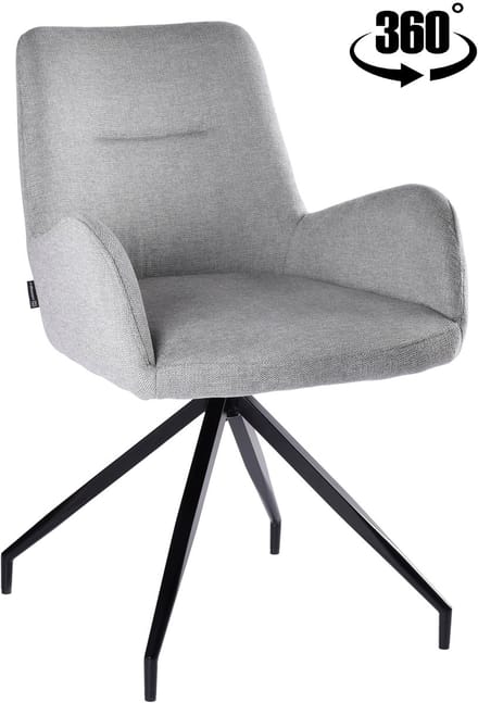 ExitoDesign KEMAL - Bureaustoel - Grijze Stof - Elegante en Comfortabele Zitting