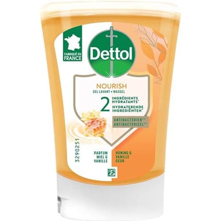 Dettol - Handzeep - No-Touch Navulling - Honing & Galamboter - Antibacterieel - 250ml