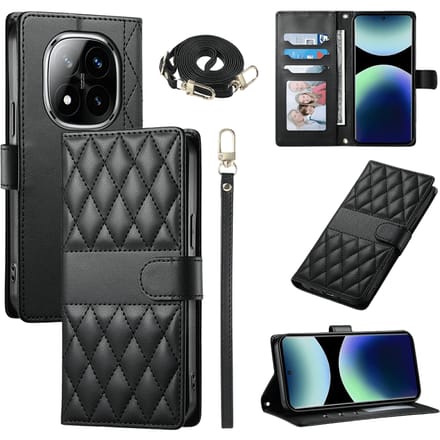 Comfycase Xiaomi Redmi Note 15 Pro 5G Bookcase met Koord Zwart