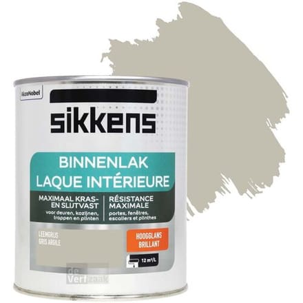 Sikkens - Binnenlak - Verf - Hoogglans - Leemgrijs - 750 ml