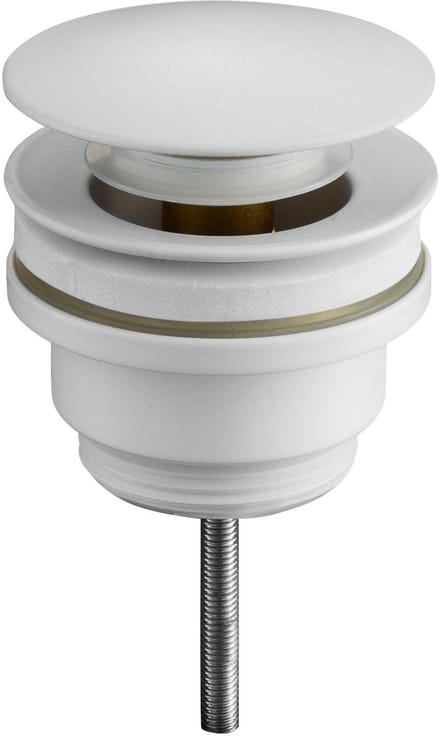 Ben Push Open afsluitbare wastafelplug mat wit