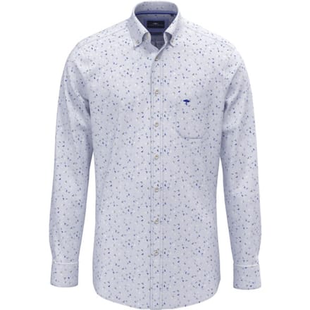 Fynch Hatton - Lange mouw overhemd - Mannen - L - Licht blauw - Katoen - 1602-8230