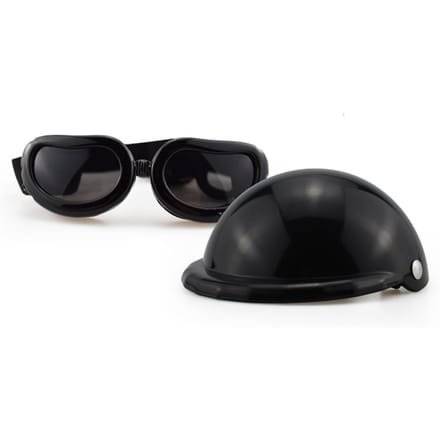 Huisdierhelm Zwart Valbestendig Hond Kat Motorhelm voor Buiten black