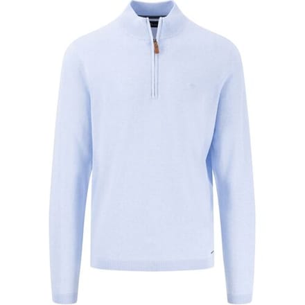 Fynch-Hatton Trui Troyer Zip Air Cotton Summer Breeze / male