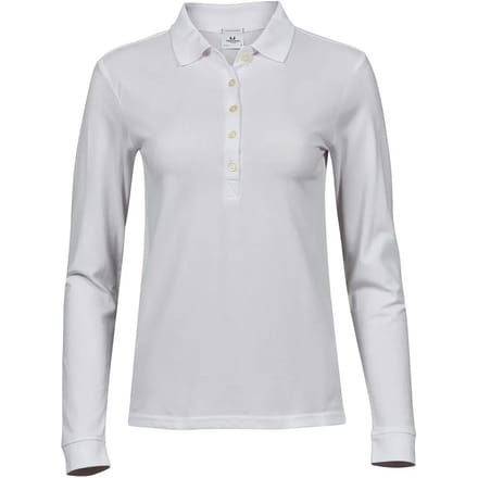 Tee Jays - Women´s Luxury Stretch Long Sleeve Polo - White - M